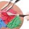 Palette Knife Painting Stainless Steel Spatula Palette Knife Oil Paint Metal Knives Wood Handle (Red 5 Piece)